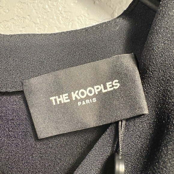 The Kooples Paris “Underground Sateen” Black Midi Dress – Size 1=a small - Picture 2 of 5